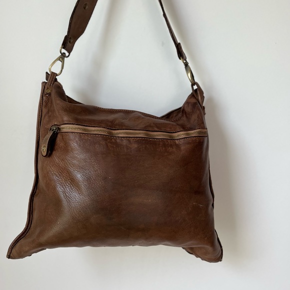 Civico 93 Leather Shoulder Bag Made in Italy - Picture 3 of 12